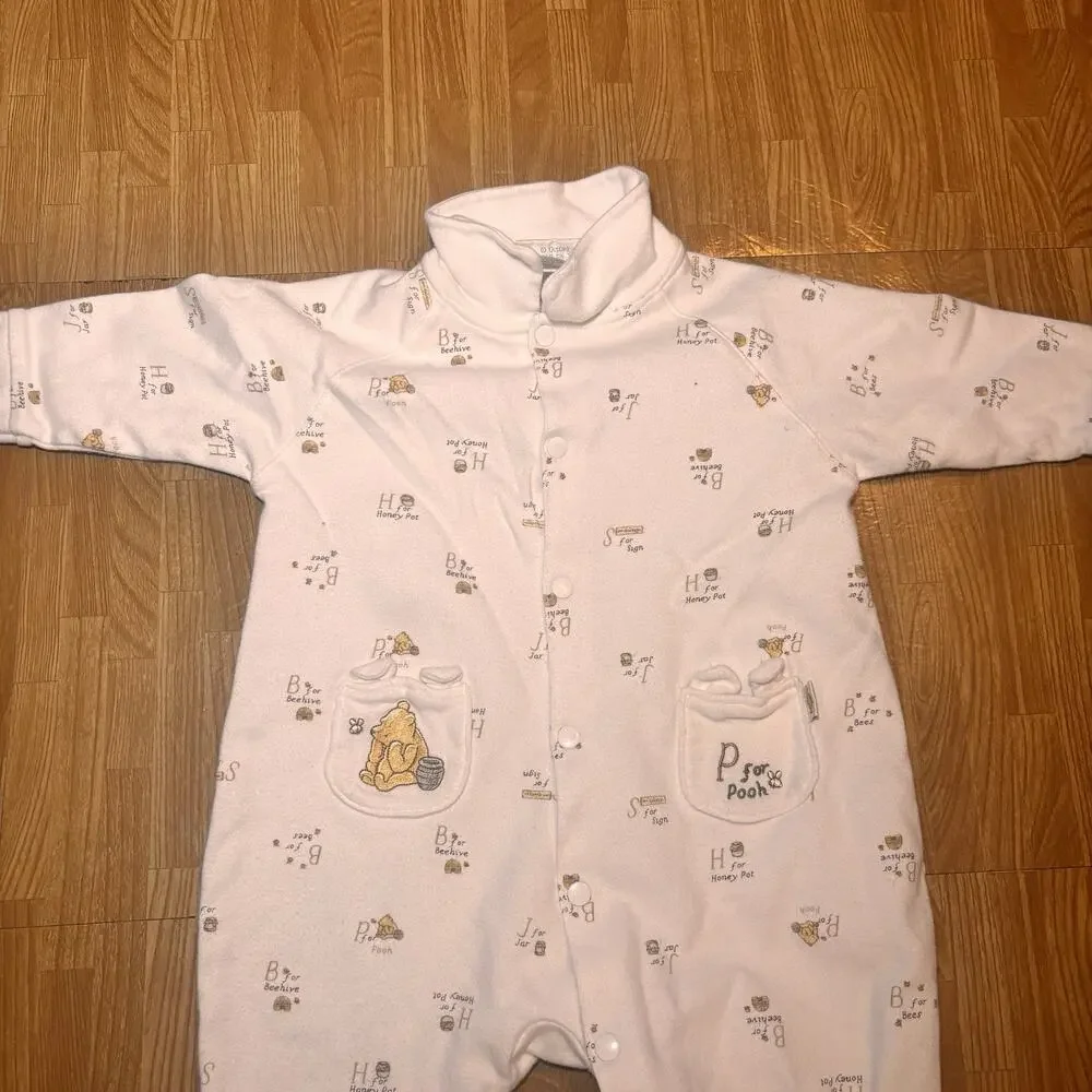 Disney Classic Pooh Winnie The Pooh Baby Sleeper 9 Months Footed One Piece